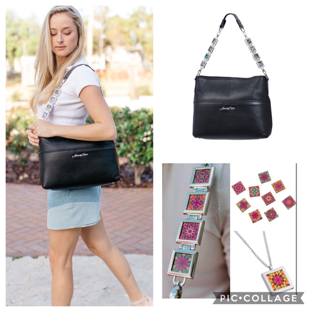 Medina Authentic Leather Locket Strap Purse / Hobo Bag